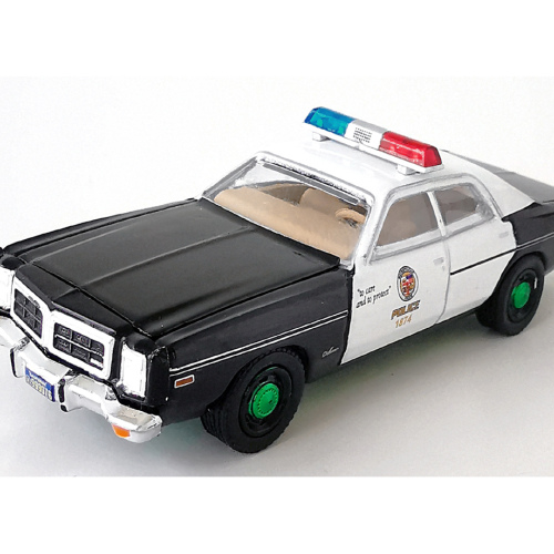 1977 Dodge Monaco Greenlight The Terminator GREEN MACHINE Gloss Svart & Vit