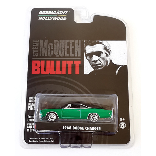 1968 Dodge Charger R/T Greenlight Bullitt GREEN MACHINE Metallic Grön