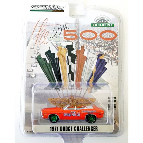 1971 Dodge Challenger Convertible Pace Car Greenlight GREEN MACHINE Orange