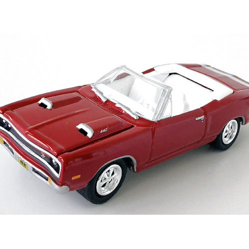 1969 Dodge Coronet R/T 440 Convertible Johnny Lightning Gloss Mörkröd 