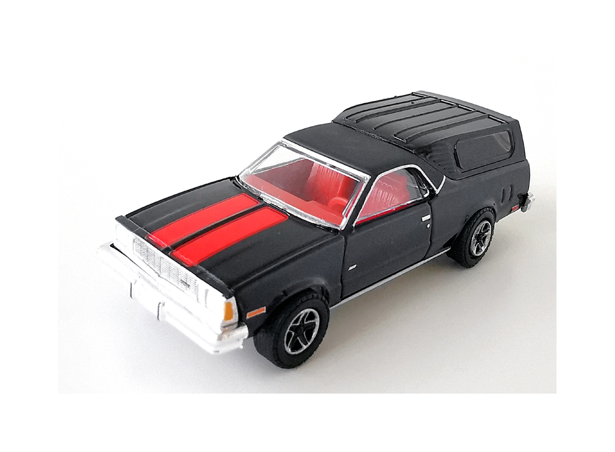 Chevrolet El Camino With Camper Shell Greenlight Svart