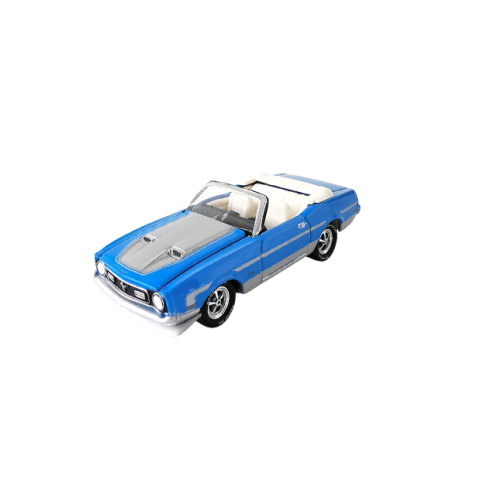 1972 Ford Mustang Conv Gloss Blå Johnny Lightning