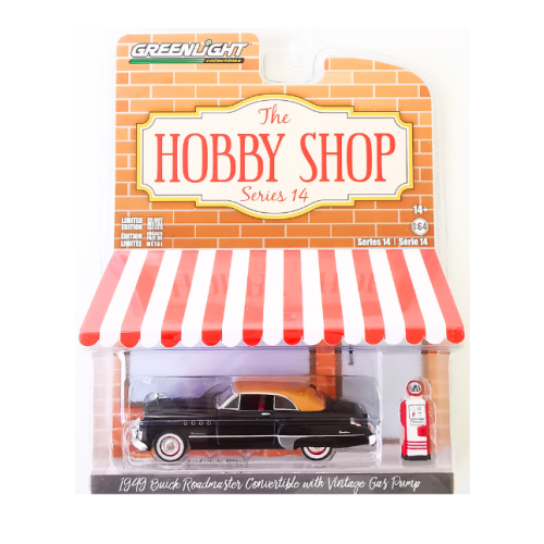 1949 Buick Roadmaster Conv Gas Pump Svart Greenlight