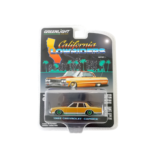 1985 Chevrolet Caprice Ljusguld Poly Sandstone Green Machine California Lowriders Greenlight