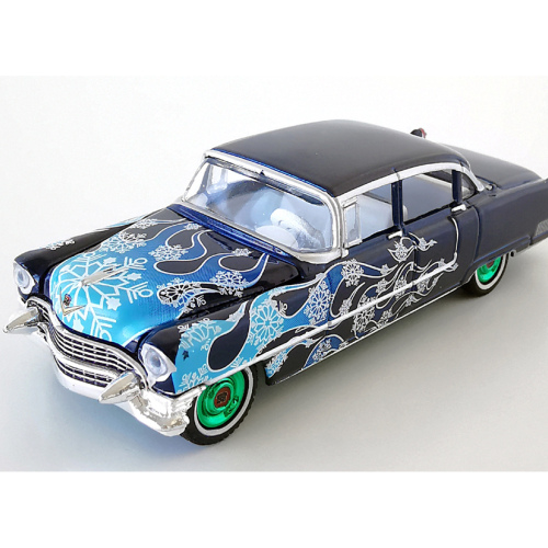 1955 Cadillac Fleetwood 60 Greenlight GREEN MACHINE Marinblå poly