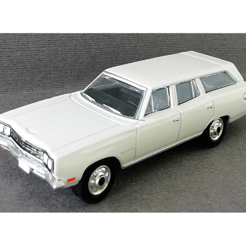 1969 Plymouth Satellite Station Wagon Greenlight Gloss Cream White