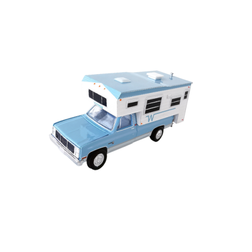 1985 GMC 2500 Sierra Winnebago Slide In Camper Gloss Dusty Blue Greenlight