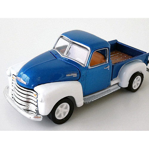 1950 Chevrolet 3100 Pickup Johnny Lightning Blå poly & Gloss Vit