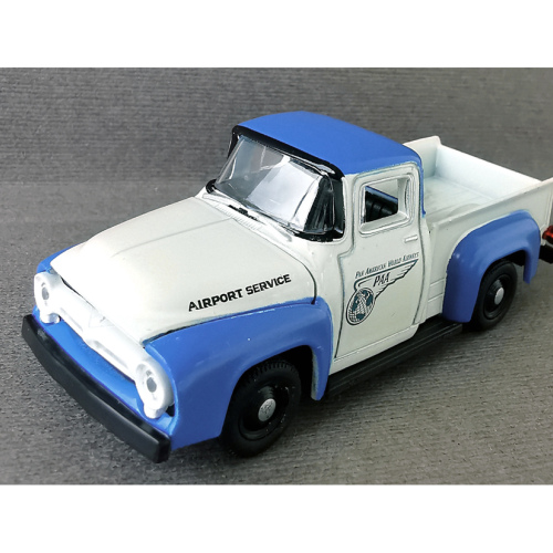 1956 Ford F-100 Pickup M2 Machines Pan Am Gloss Vit & Blekblå