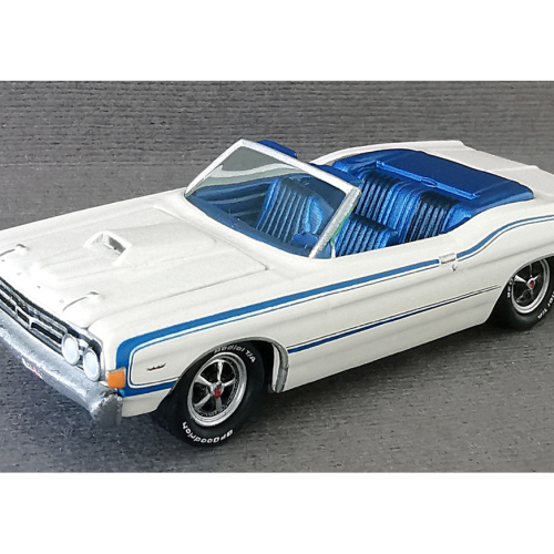 1968 Ford Fairlane Torino GT Convertible Johnny Lightning Wimbledon White