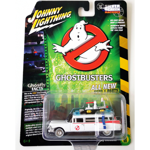 1959 Cadillac Wagon Ecto 1 Ghostbusters Johnny Lightning Gloss Vit