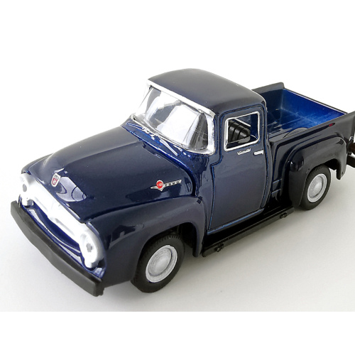 1956 Ford F-100 Pickup M2 Machines Metalflake Mörkblå