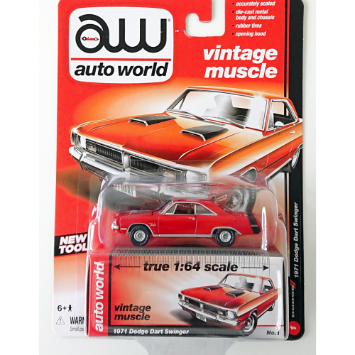 1971 Dodge Dart Swinger Auto World Röd