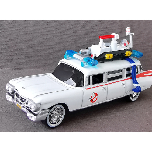 1959 Cadillac Wagon Ecto 1 Ghostbusters Johnny Lightning Gloss Vit