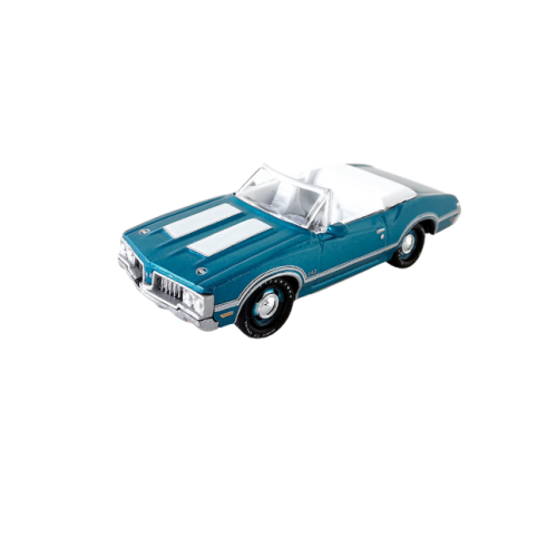 1970 Oldsmobile Cutlass 442 Conv Petrolblå Poly Johnny Lightning