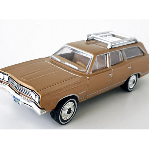 1969 Plymouth Satellite Station Wagon Greenlight The Brady Bunch Nougatbrun poly